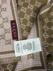 Gucci Brown GG Wool Scarf