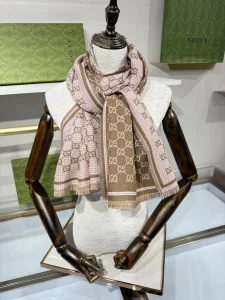 Gucci Brown GG Wool Scarf