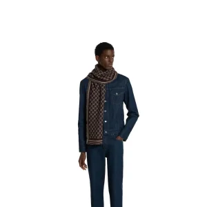 Gucci Brown GG Wool Scarf