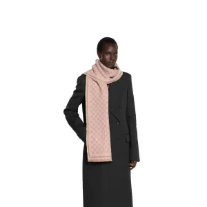 Gucci Pink GG Wool Scarf