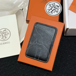 Hermes Elephant MagSafe Card Holder Black
