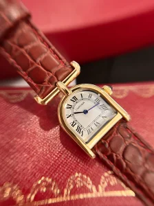 Cartier Calandre Wristwatch Red