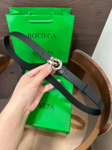 Chanel Knot Belt Black Calf Leather 20MM