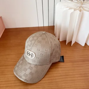 (image for) Gucci Beige GG Nylon Baseball Cat Hat