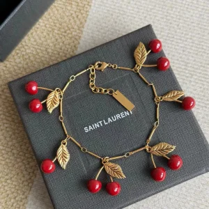 Saint Laurent Cherry Chain Bracelets