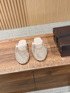 (image for) Alaia Fishnet Flat Mules Beige