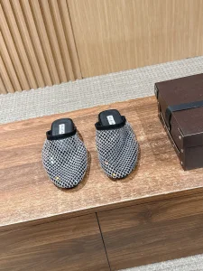 (image for) Alaia Fishnet Flat Mules Black