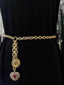 Chloe Gold Heart Chain Belt