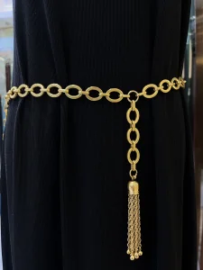 Chloe Pompoms Chain Belt
