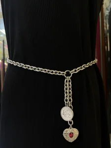 Chloe Silver Heart Chain Belt