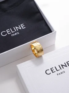 (image for) Celine Ribbon Gold Metal Rings