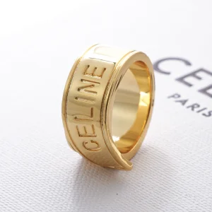 (image for) Celine Ribbon Gold Metal Rings