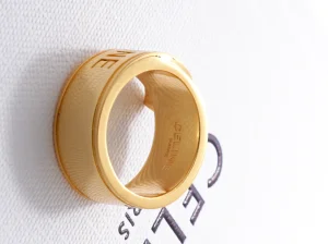 (image for) Celine Ribbon Gold Metal Rings