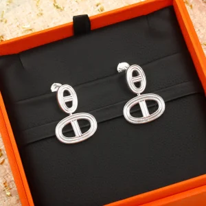 Hermes Chaine dAncre 24 Drop Earrings