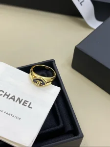 Chanel CC Logo Gold Metal Rings