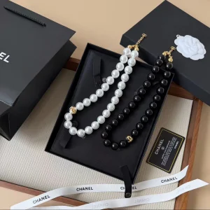 Chanel CC Pearls Choker Necklaces