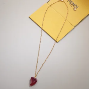 Fendi Red Heartbeat Necklaces