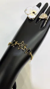 (image for) Chanel CC Black Star Bracelets