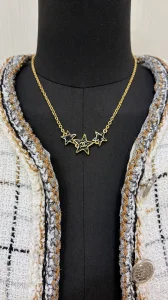 Chanel CC Black Star Choker Necklaces