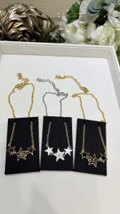 (image for) Chanel CC Red Star Choker Necklaces