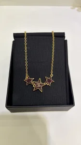 (image for) Chanel CC Red Star Choker Necklaces
