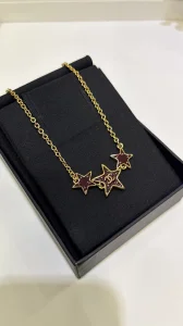 (image for) Chanel CC Red Star Choker Necklaces