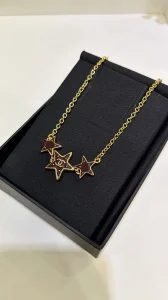 (image for) Chanel CC Red Star Choker Necklaces