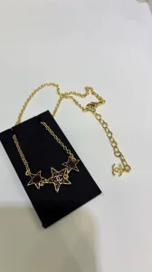 (image for) Chanel CC Red Star Choker Necklaces