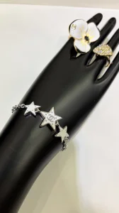 (image for) Chanel CC White Star Bracelets