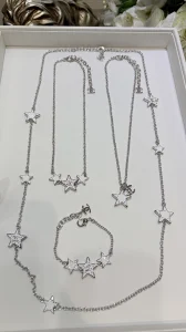 (image for) Chanel CC White Star Bracelets