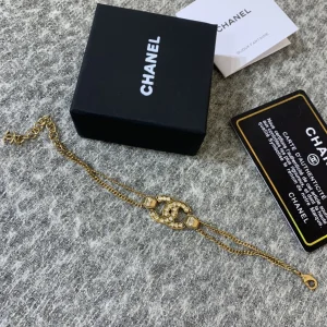 Luxury Womens Jewelry Chanel Crystals CC Logo Chain Bracelet A152PP120 AA145491