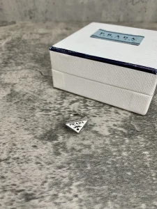 Luxury Womens Jewelry Prada Symbole Triangle Logo Rings White A152PP130 AA149812
