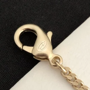 Luxury Womens Jewelry Chanel Gold CC Logo and NO5 Chain Necklace A39PP135 AA150208