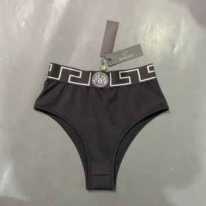 Luxury Womens Clothong Versace Black Logo Jacquard Lingerie Set SML A154PP680 AA150716