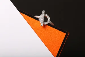 Luxury Womens Jewelry Hermes Finesse Diamonds Ring A205PP170 AA150808