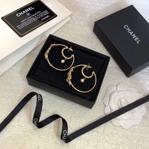 Luxury Womens Jewelry Chanel Crystals CC Logo Earrings A205PP180 AA153603