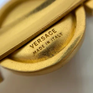 Luxury Womens Jewelry Versace Gold Medusa Coin Hair Clip Accessory A205PP150 AA153592