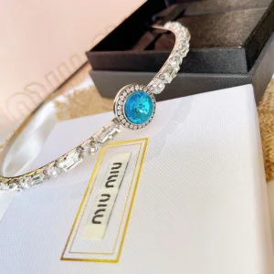 Luxury Womens Jewelry Miu Miu Crystal Embellished Headband A152PP160 AA154306