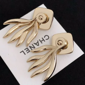 Luxury Womens Jewelry Chanel Gold Crystals CC and Wing Earrings A39PP155 AA155731