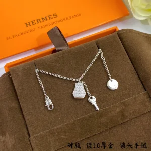 Luxury Womens Jewelry Hermes Kelly Clochette Chain Bracelet A152PP200 AA158824
