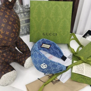 Gucci GG Denim Blue Headband 