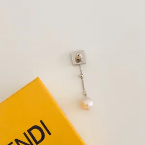 Luxury Womens Jewelry Fendi Silver Forever Fendi Single Earring A39PP130 AA159891