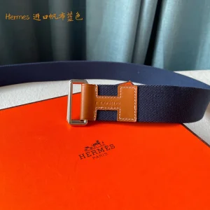 Luxury Mens Belt Hermes Nomade Knotted Style Belt in Blue 40MM A175PP240 AA161398