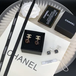 Luxury Womens Jewelry Chanel Earring Chanel Crystal CC Dice Earring A205PP160 AA161476