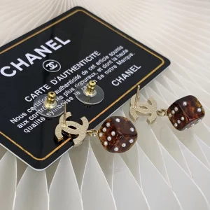 Luxury Womens Jewelry Chanel Earring Chanel Crystal CC Dice Earring A205PP160 AA161476