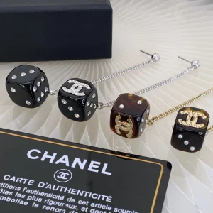 Luxury Womens Jewelry Chanel Earring Chanel Crystal CC Dice Earring A205PP160 AA161478