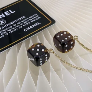 Luxury Womens Jewelry Chanel Earring Chanel Crystal CC Dice Earring A205PP160 AA161478