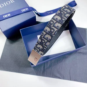 Luxury Mens Belts Dior Mens Black Dior Oblique Belts 34MM A191PP240 AA164492