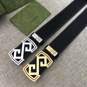 Luxury Mens Belts Gucci Mens Black Leather Belts 38MM A191PP240 AA164496