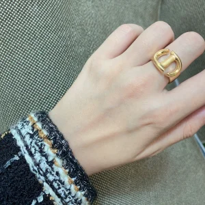 Luxury Womens Jewelry Dior Ring Dior Navy CD Gold Ring A152PP90 AA164880